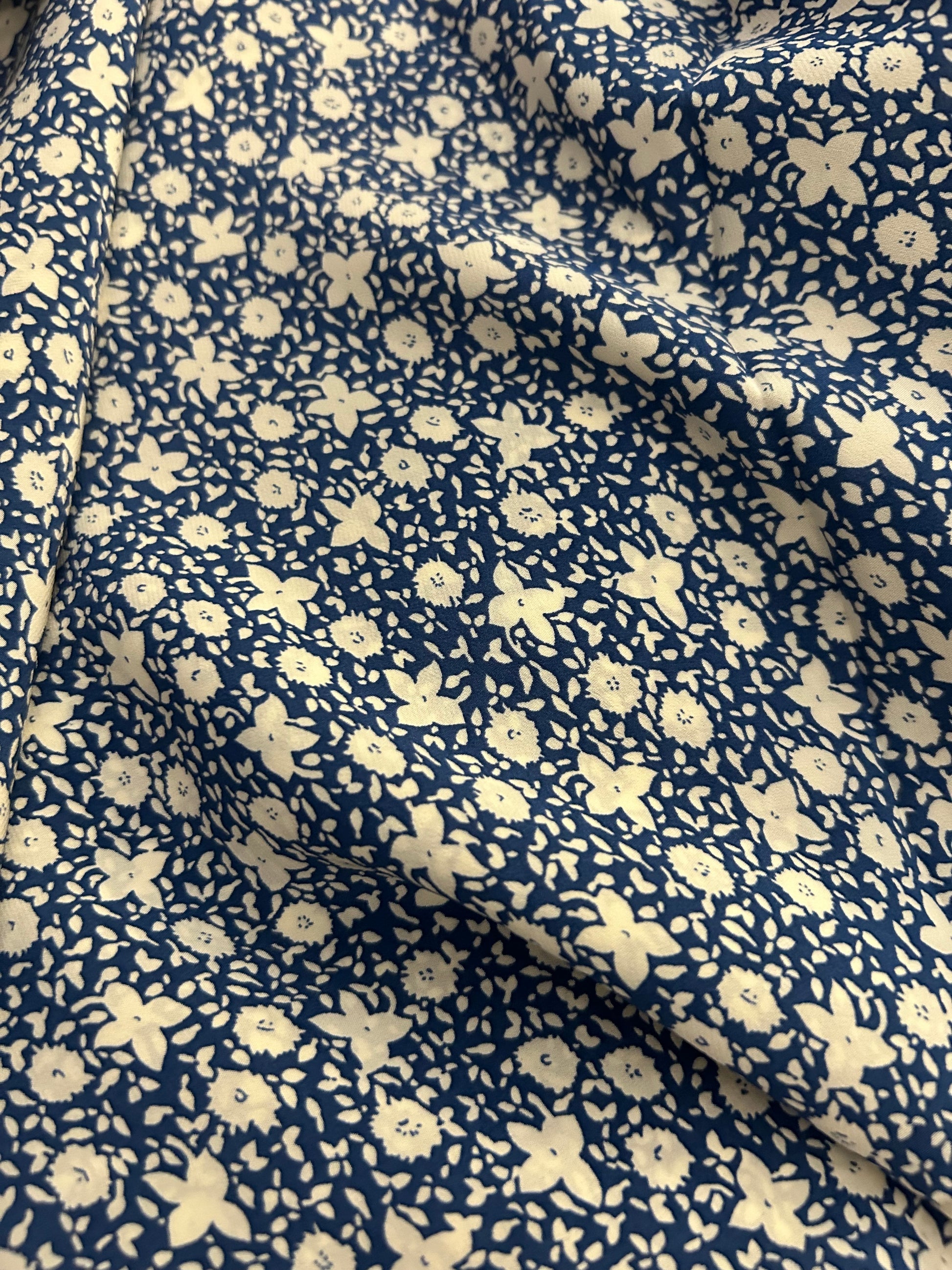 Summer Blue Crepe Print