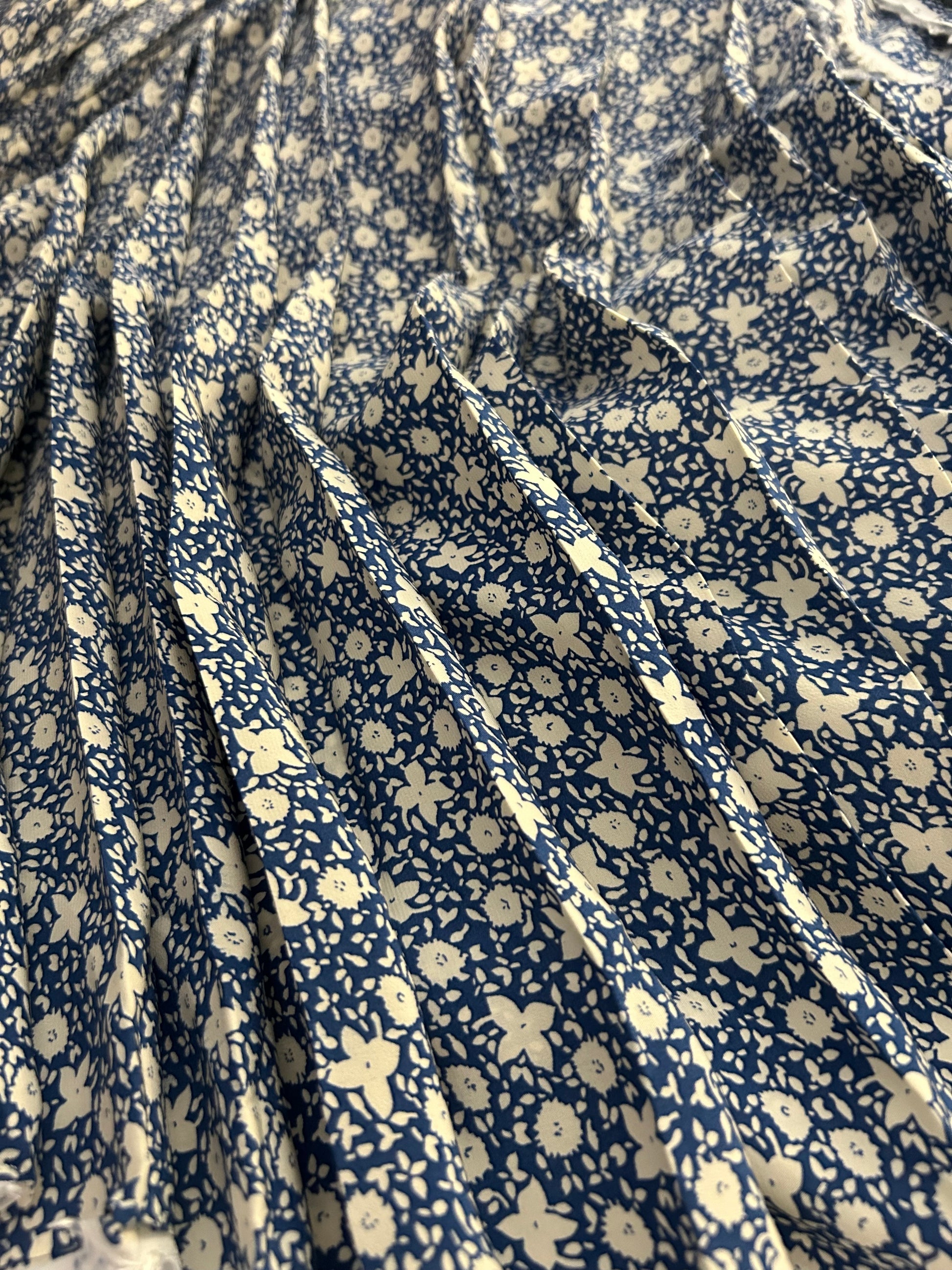 Summer Blue Crepe Print