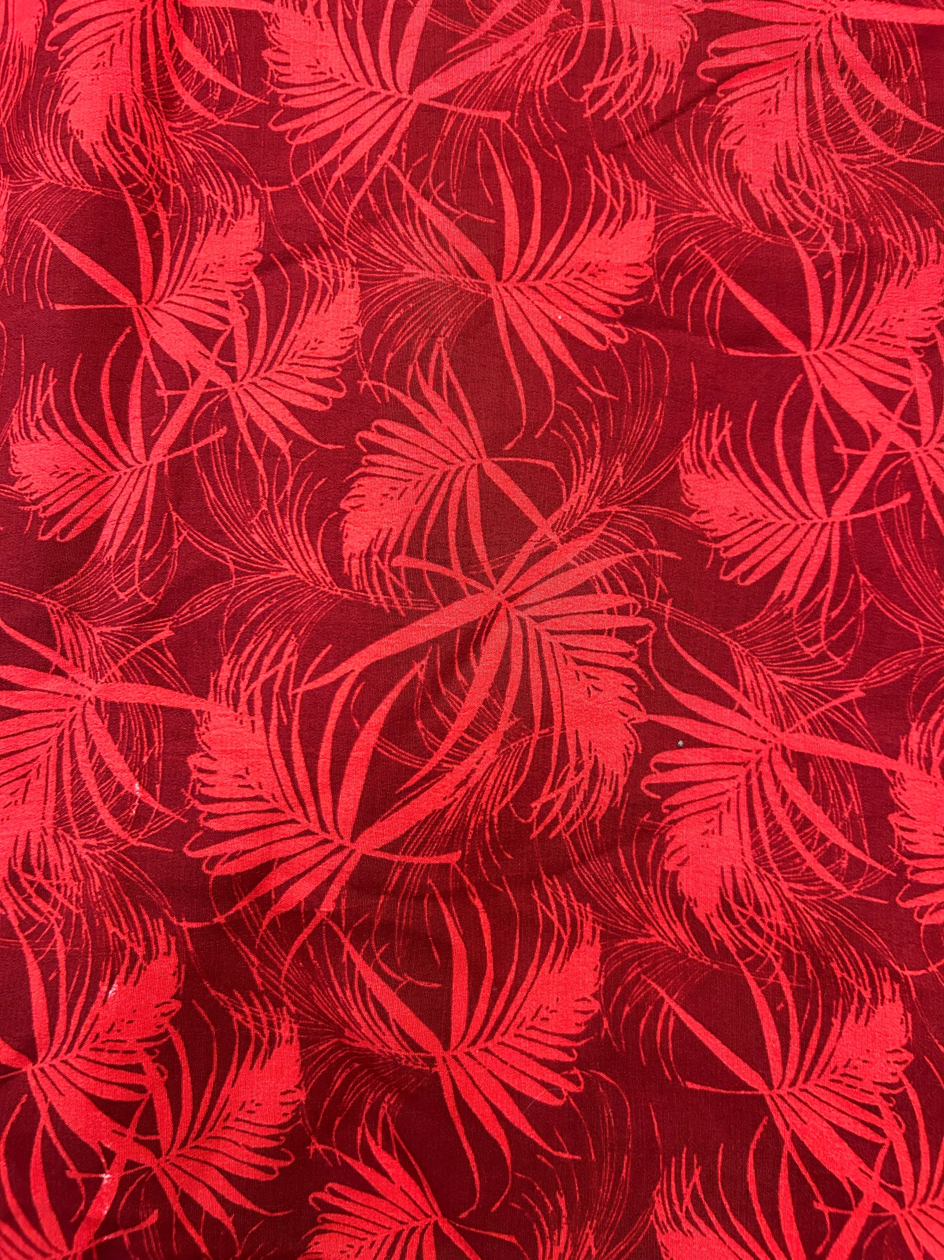Red Wine🍷Moss Crepe Print