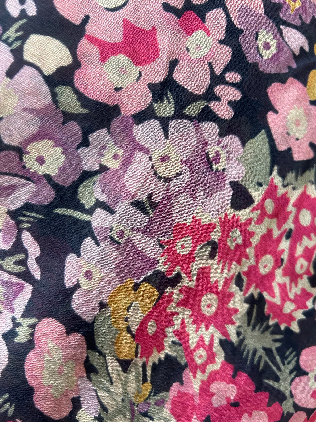 Flower Bucket Georgette Print