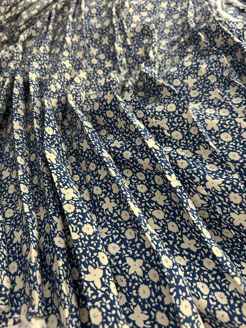 Summer Blue Crepe Print