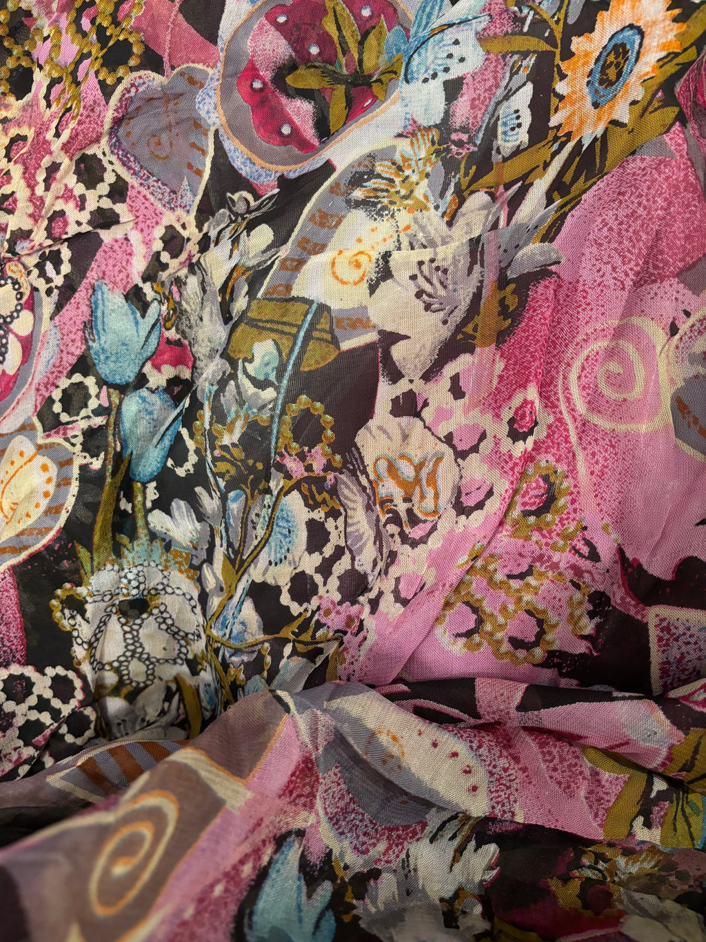 Blooming Flowers Georgette