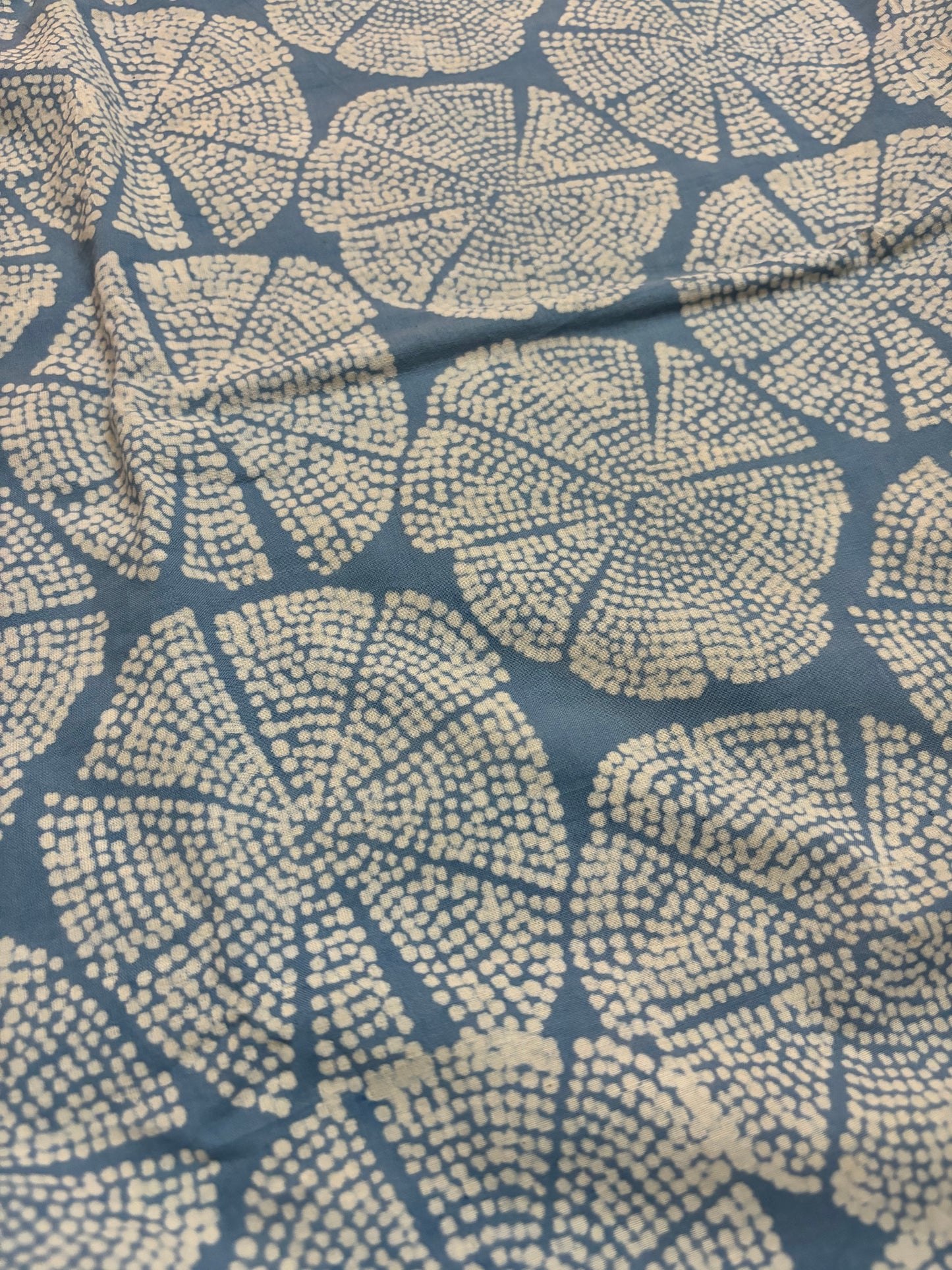 Blue Lotus Cotton Print