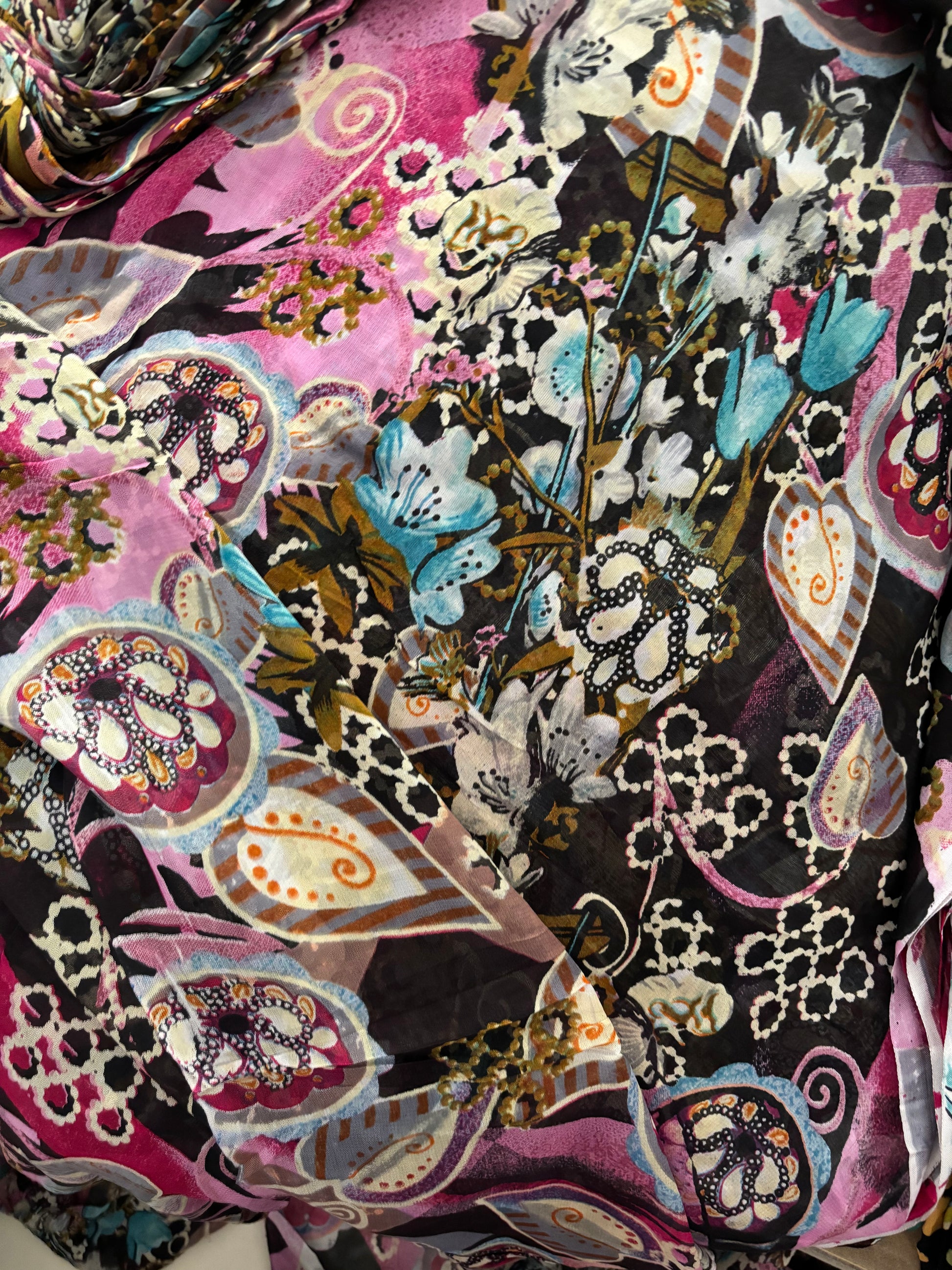 Blooming Flowers Georgette