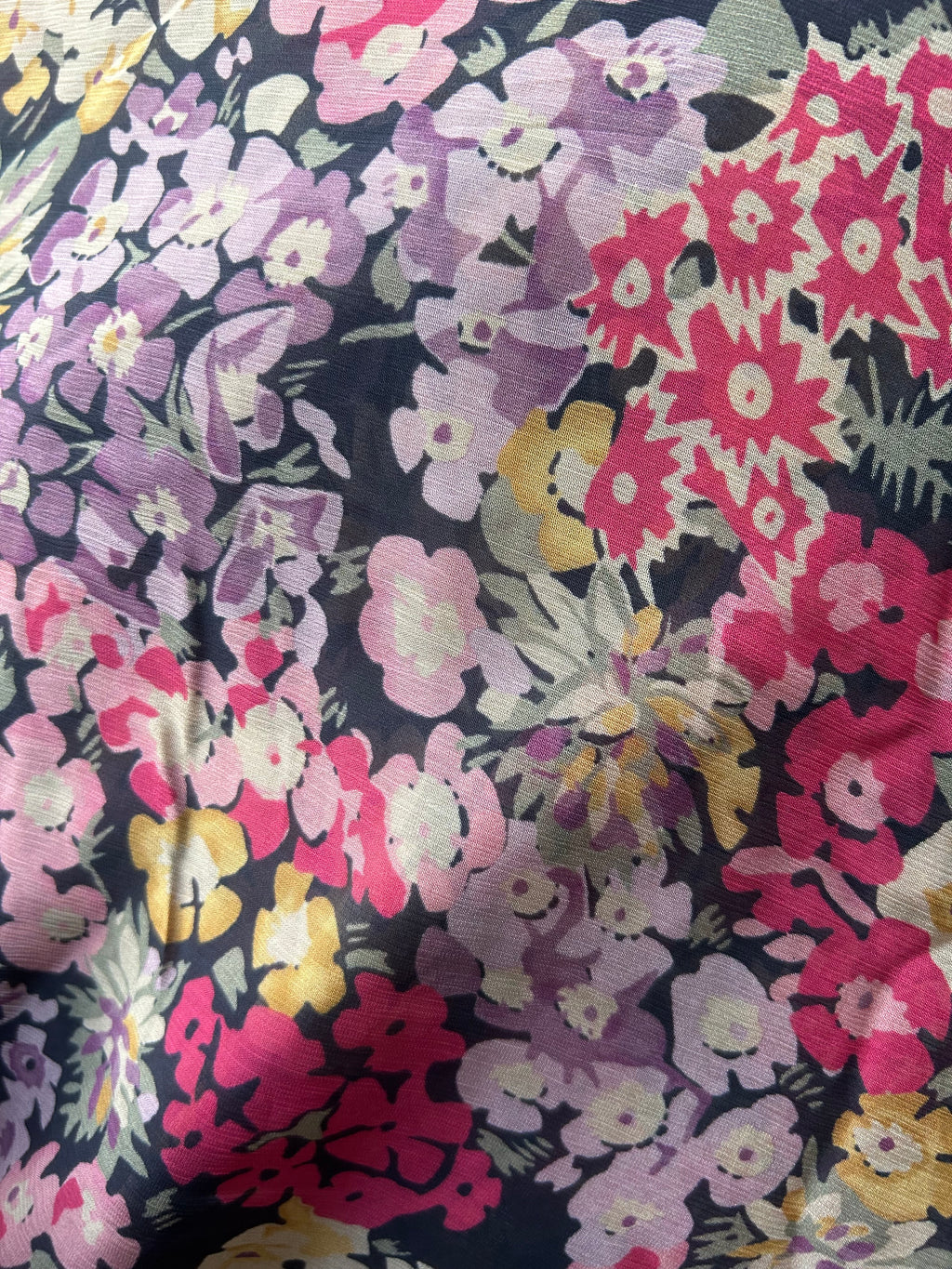 Flower Bucket Georgette Print