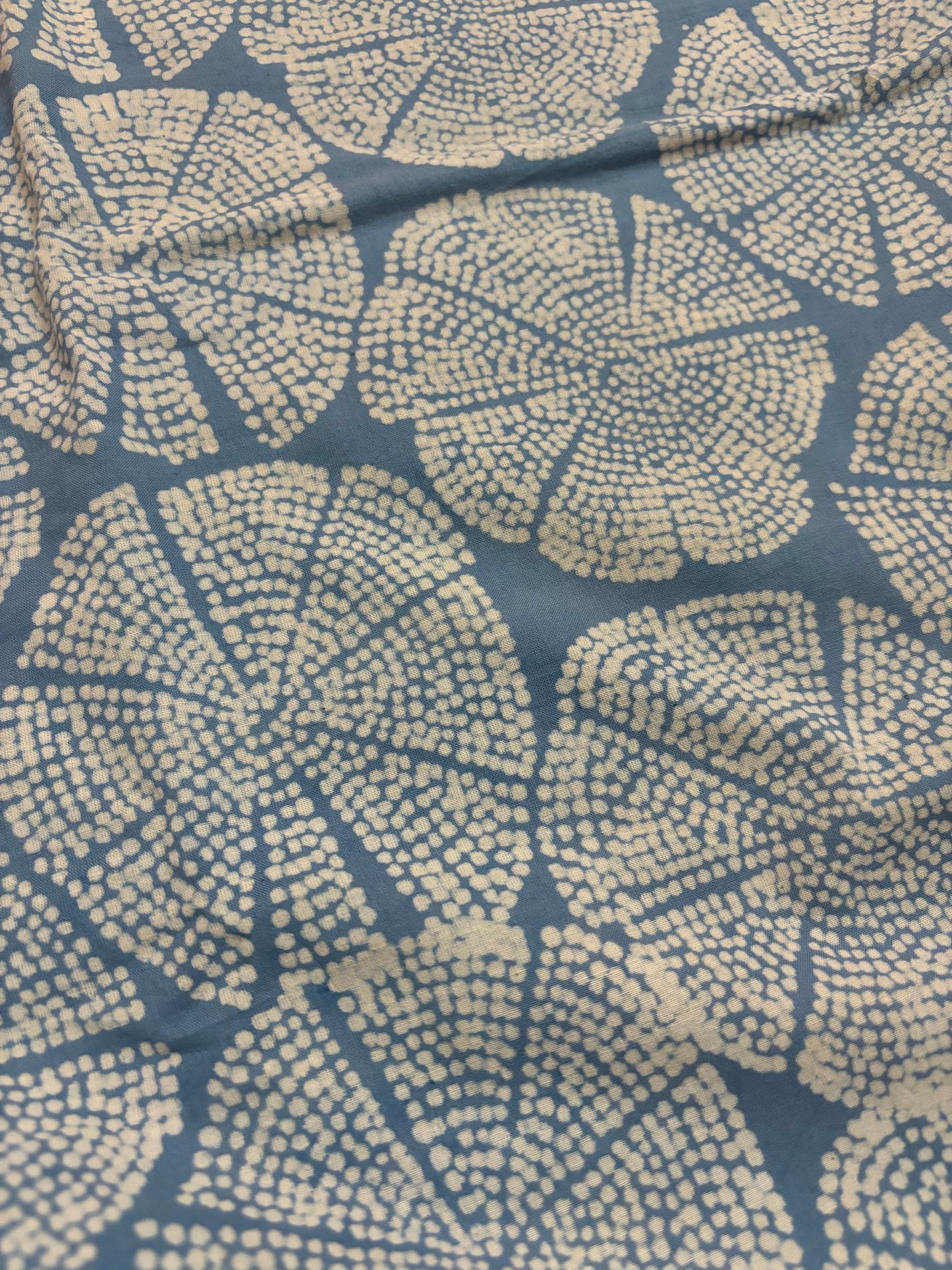 Blue Lotus Cotton Print